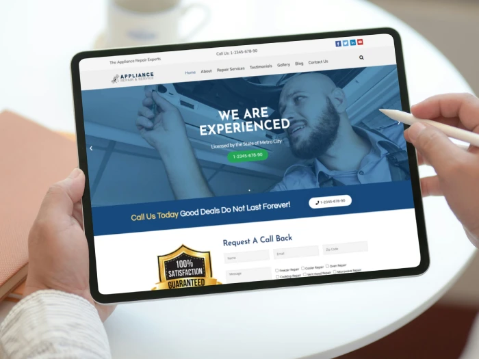 Appliance Repair Nivora Kajabi Website Theme