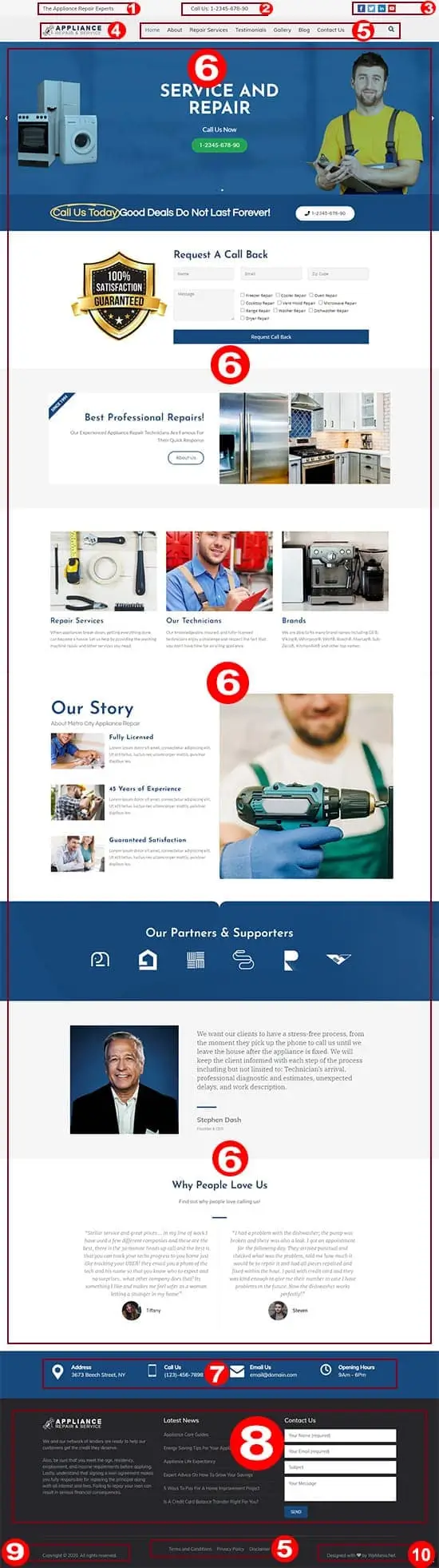 Appliance Repair Premium WordPress Theme Documentation