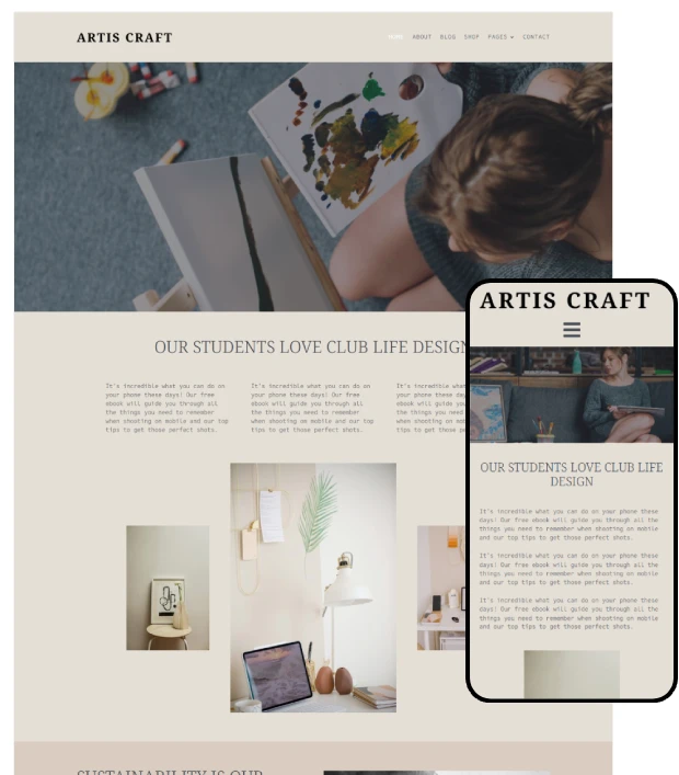 Artis Craft – Responsive Art WordPress Theme