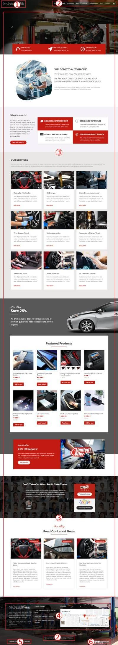 Auto Racing Premium WordPress Theme Documentation