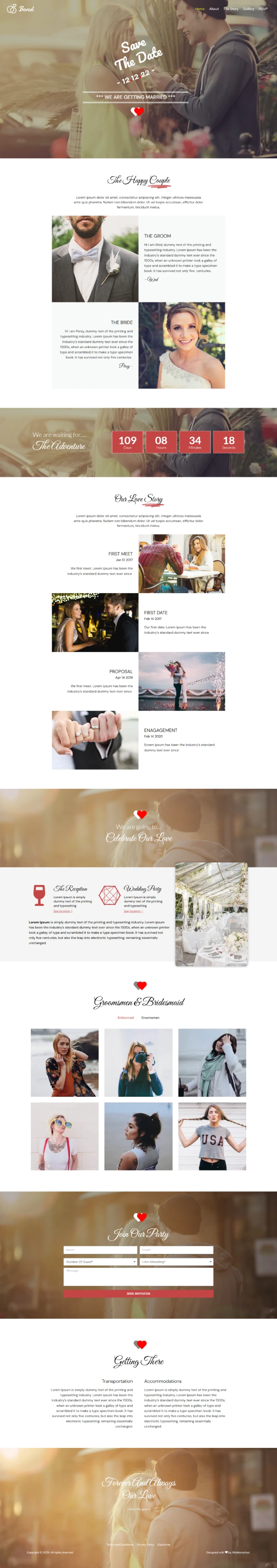Bond WordPress Template Home Page