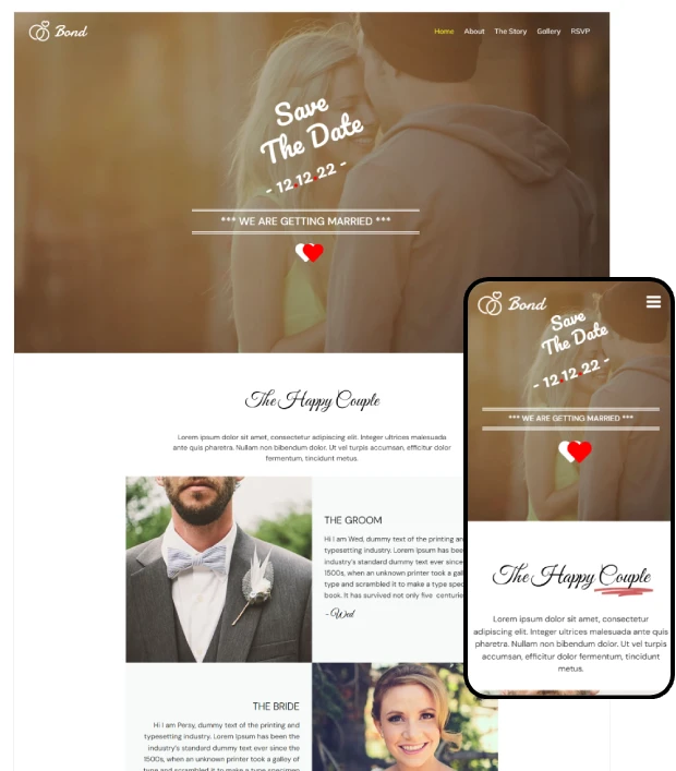 Bond - The Ultimate Wedding WordPress Theme