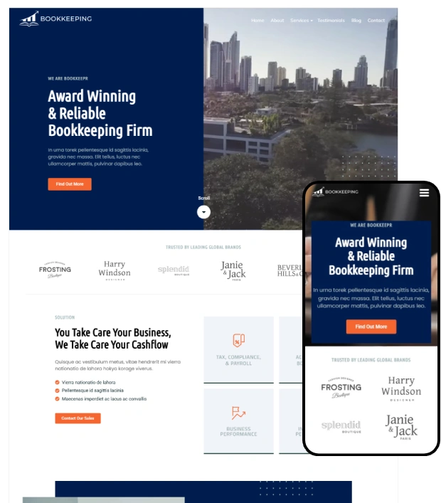Bookkeeping Pro Kajabi Website Template