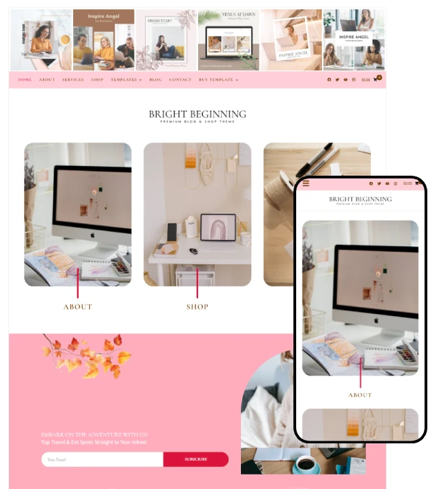 Bright Beginning - Responsive Shop WordPress Blog Theme