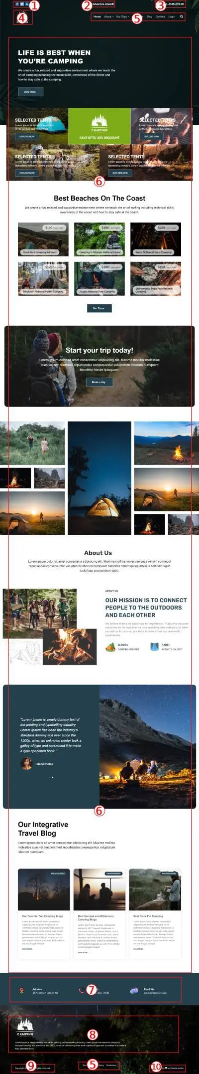 Camping  Premium WordPress Theme Documentation