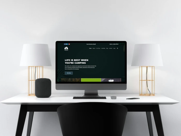 Camping  Nivora Kajabi Website Theme