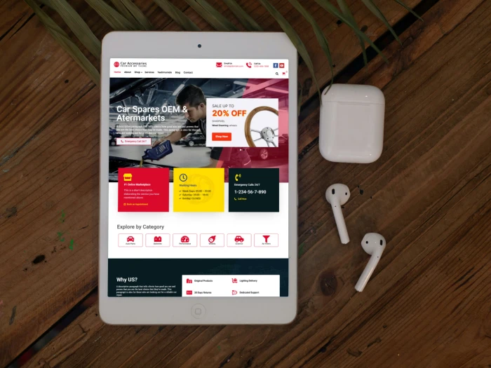 Car Accessories Nivora Kajabi Website Theme