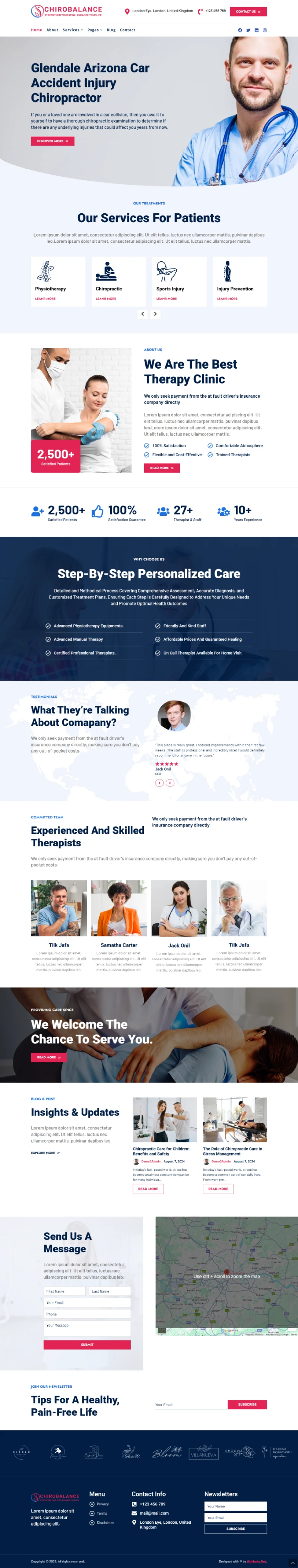 Chirobalance WordPress Template Home Page
