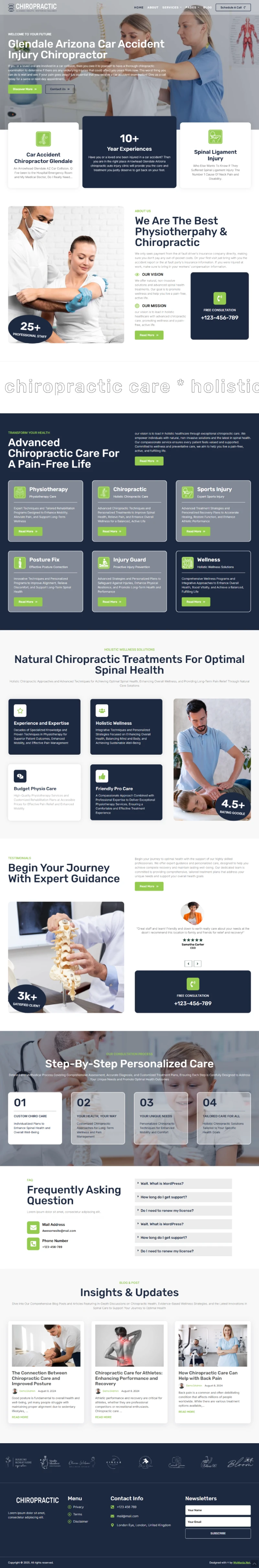 Chiropractic WordPress Template Home Page