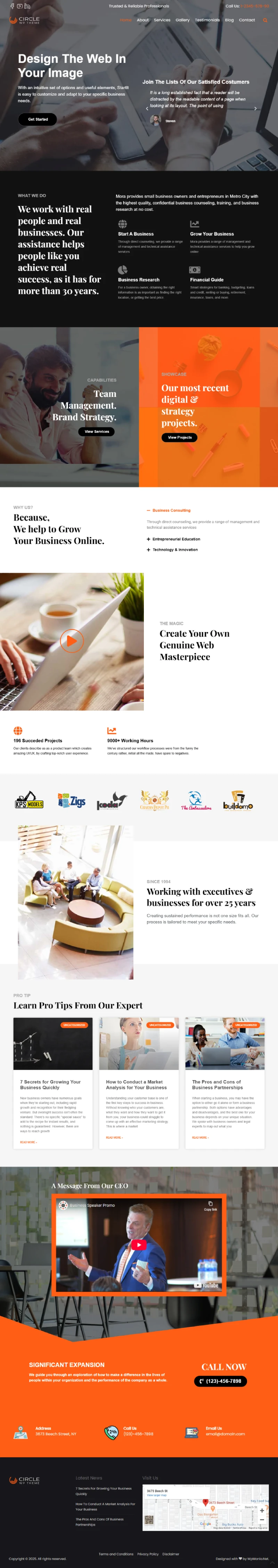 Circle WordPress Template Home Page