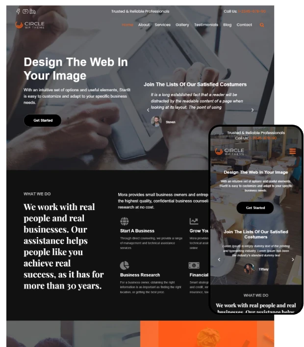 Circle Kajabi Website Template