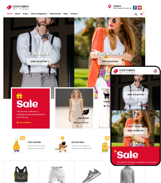 Costumes Clothing WordPress Theme