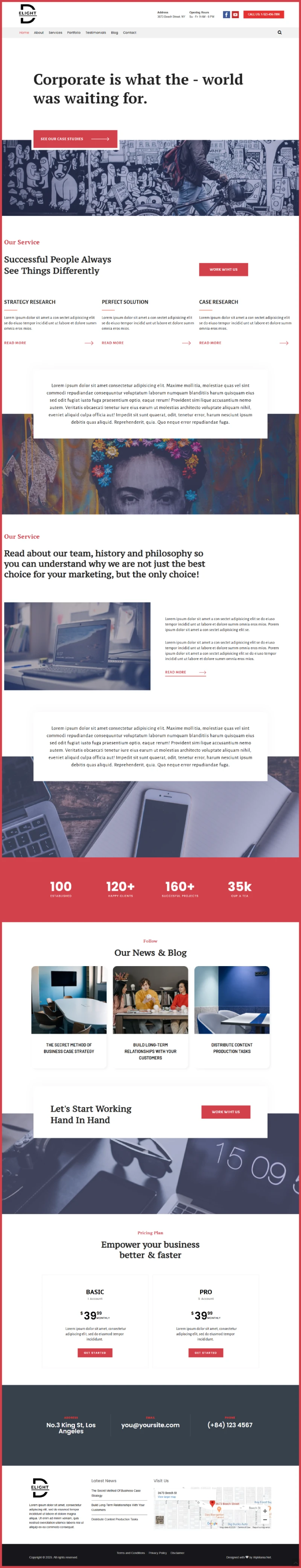Delight WordPress Template Home Page