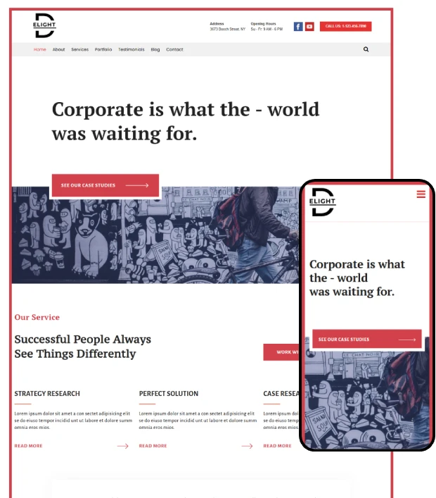 Delight - Corporate Business WordPress Theme