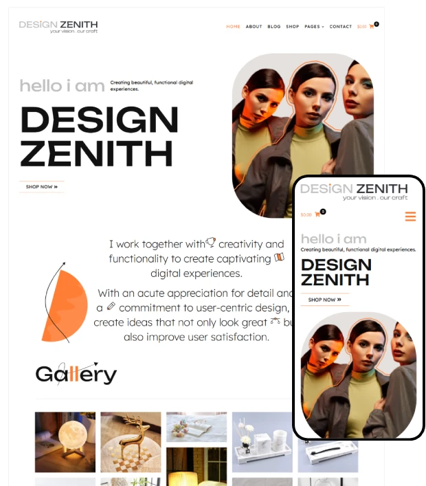 Design Zenith UI/UX Designer Portfolio WordPress Theme