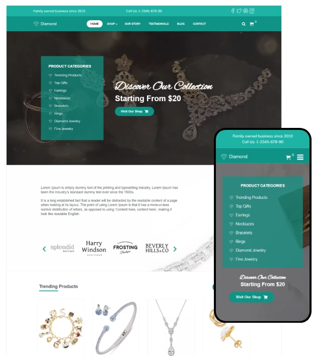 Diamond Kajabi Website Template