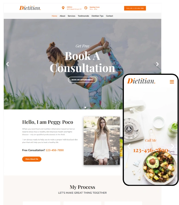 Diet & Nutrition WordPress Theme – Dietitian Pro