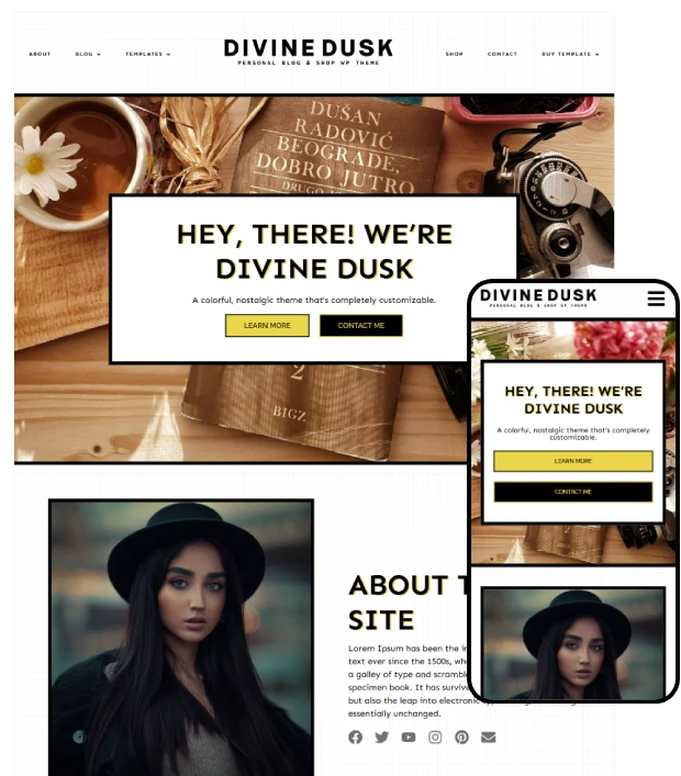 Devine Dusk - WordPress Theme Blog & shop