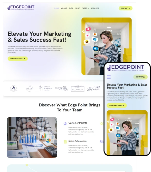 Edge Point: WordPress theme for marketing agency