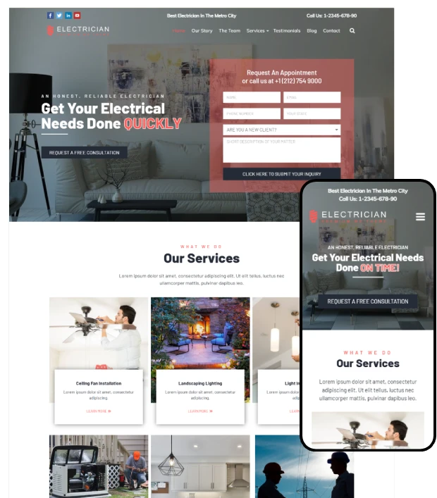 Electrician WordPress Theme
