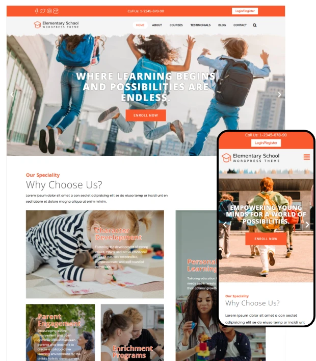 Elementary School WordPress Template