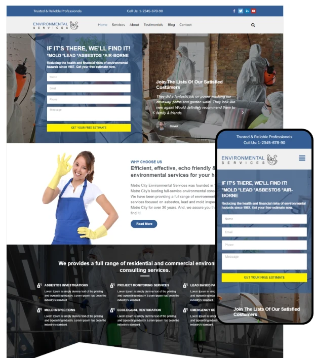 Environmental Services Kajabi Website Template