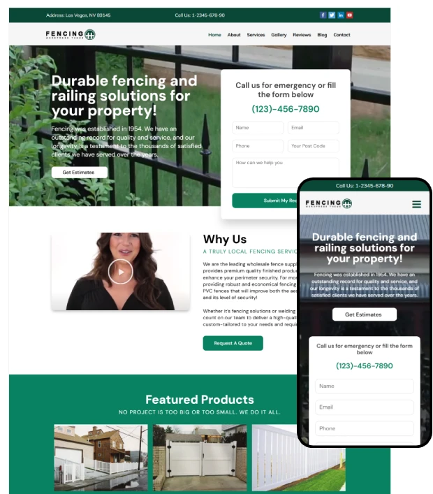Fencing Service Kajabi Website Template