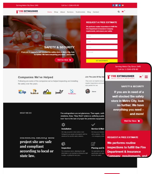 Fire Extinguisher WordPress Theme