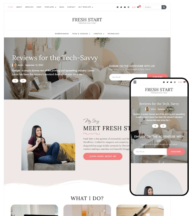 Fresh Start - Blog WordPress Theme