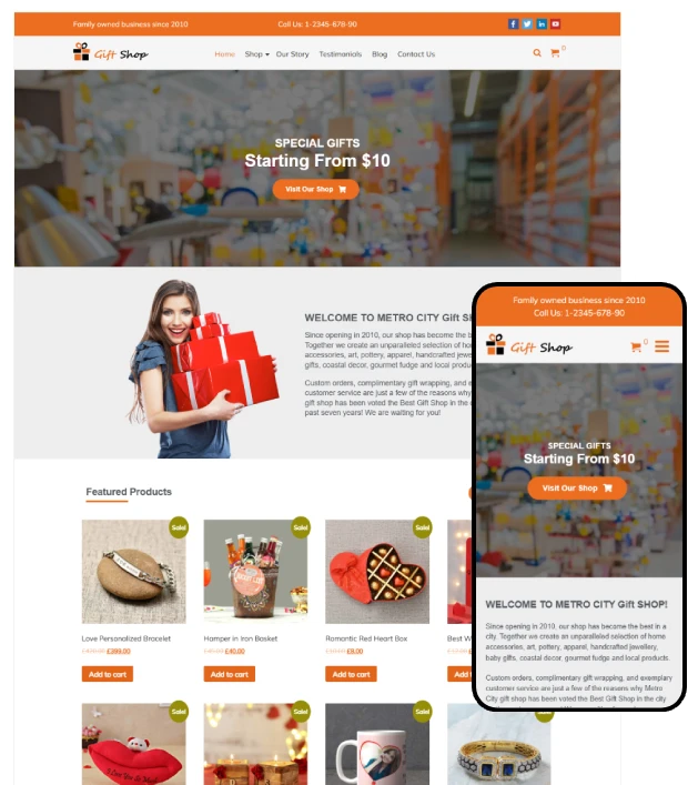 Gift Shop WordPress Theme : GiftShop Pro