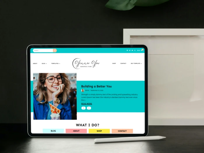 Glimmer Glow WordPress- Website Theme