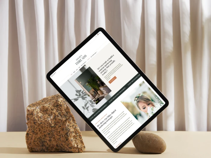 Golden Threads Nivora Kajabi Website Theme