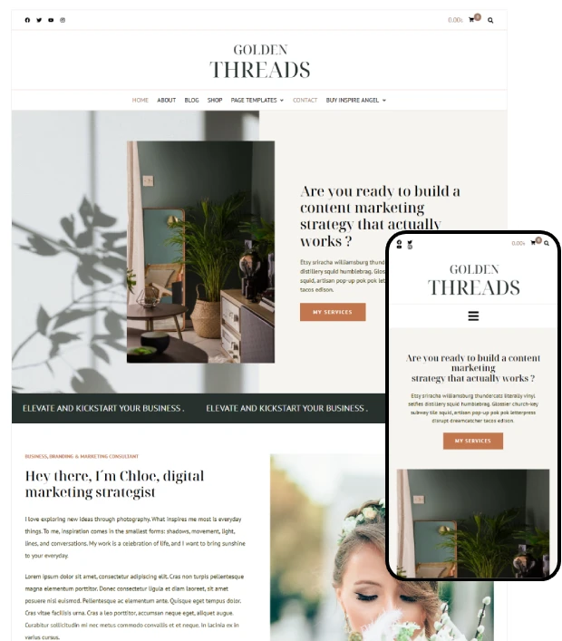 Business Consulting WordPress Theme – Golden Threads