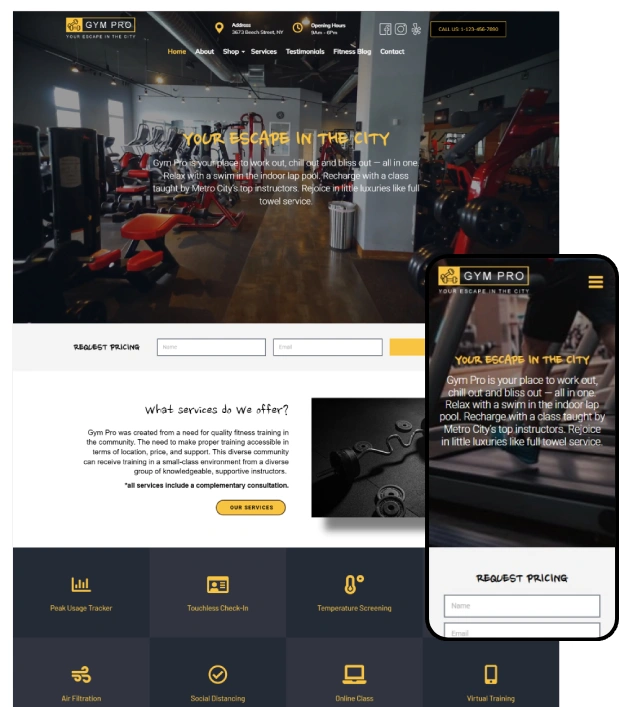 Gym WordPress Theme – Gym Pro