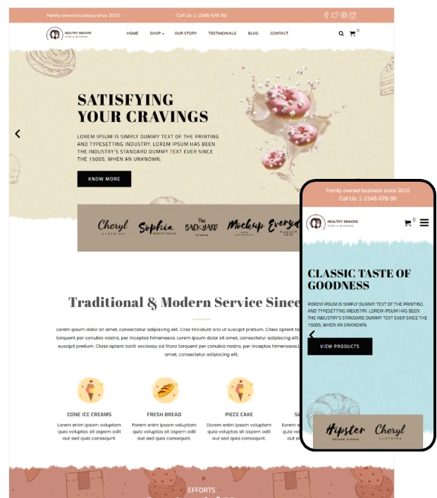 Healthy Snacks - Food & Restaurant WordPress Theme