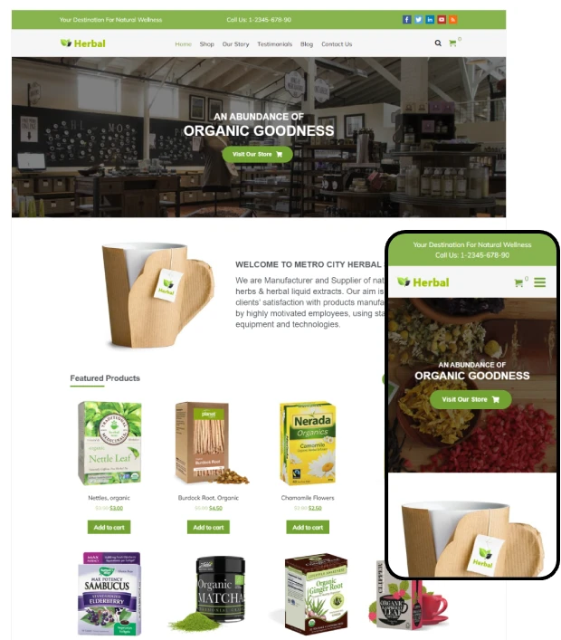 Herbal WordPress Theme