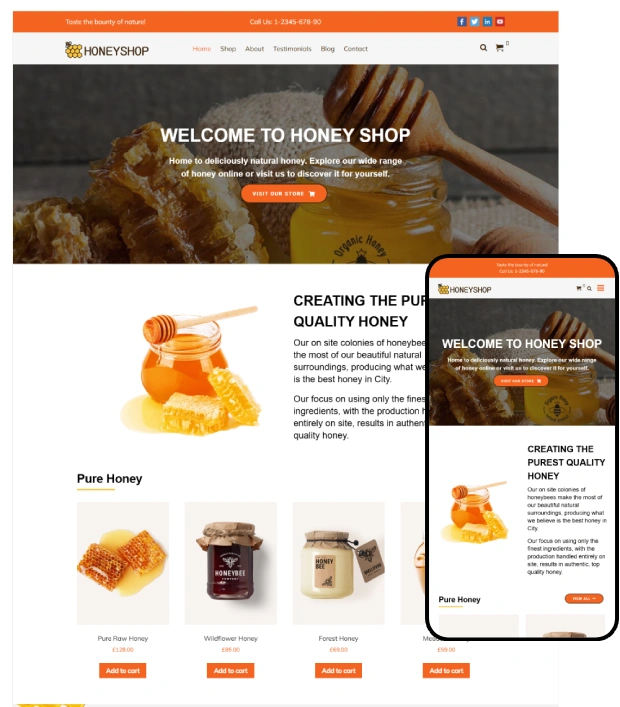 Honey Shop WordPress Theme - Honeyshop Pro
