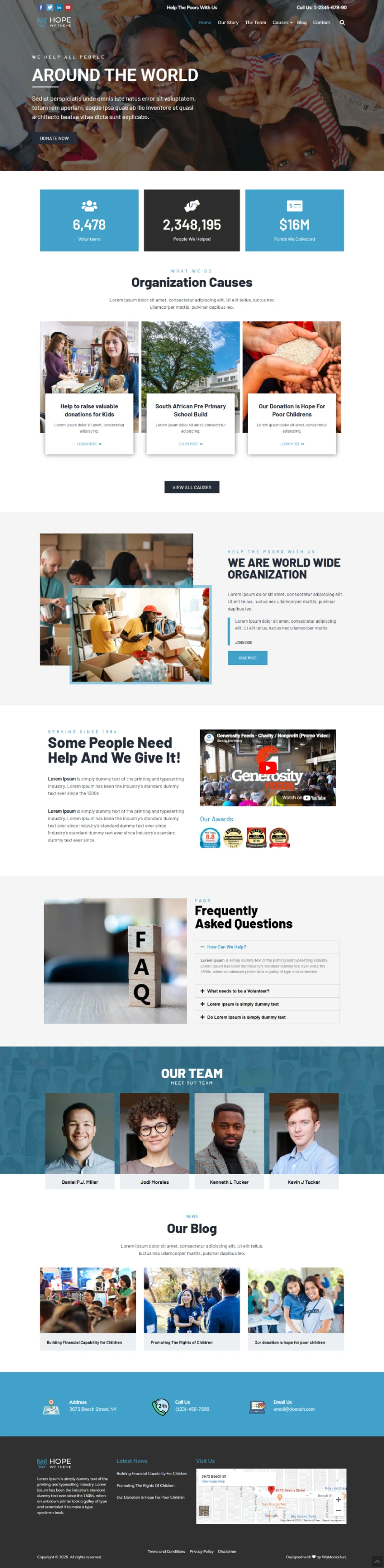 Hope WordPress Template Home Page