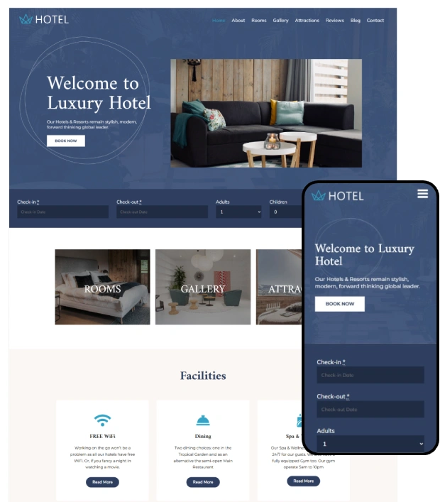 Welcome Guests with the Hotel WordPress Theme