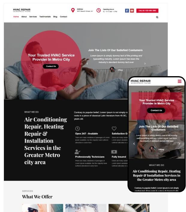 HVAC Repair WordPress Theme