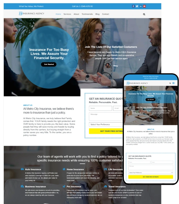 Insurance Agency WordPress Theme