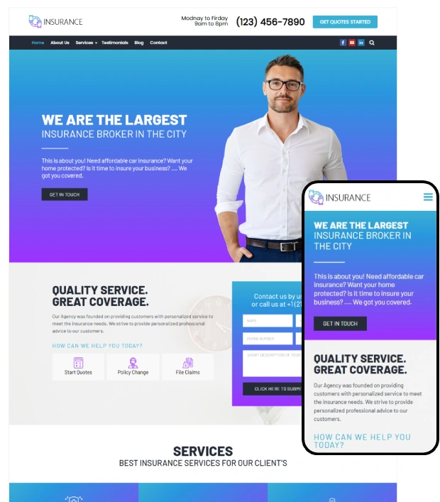 Insurance WordPress Theme – Built for Professional Impact