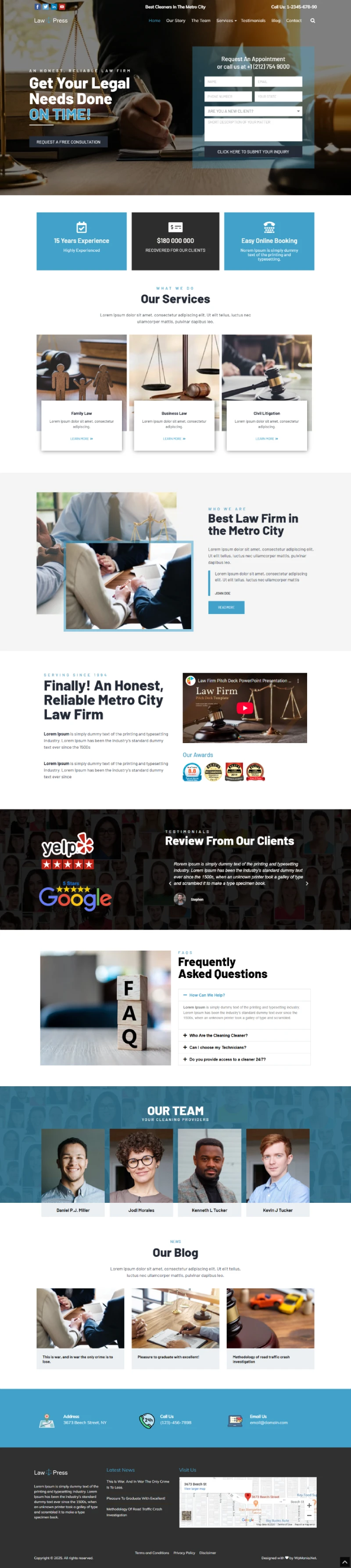 LawPress WordPress Template Home Page
