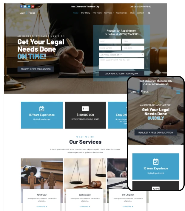 LawPress Lawyers WordPress Theme