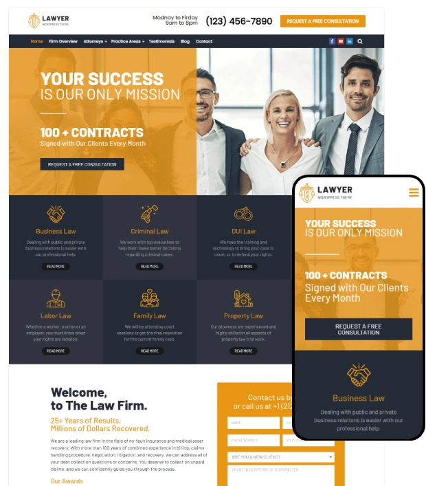 Law Firm WordPress Theme – Lawyer Pro