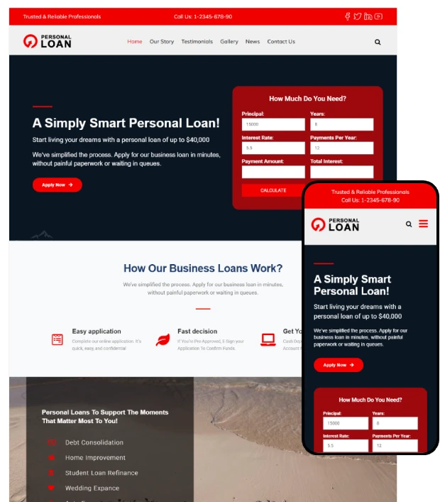Loan Officer WordPress Theme