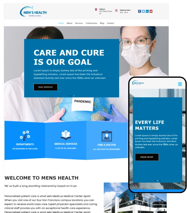 Men's Health WordPress Theme - Health & Medical Template