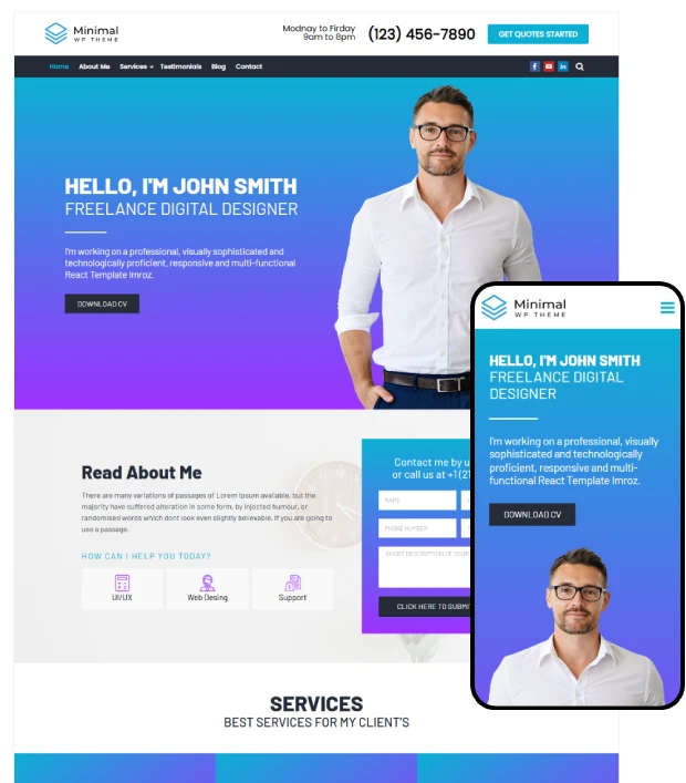 Minimal - Clean Portfolio WordPress Theme