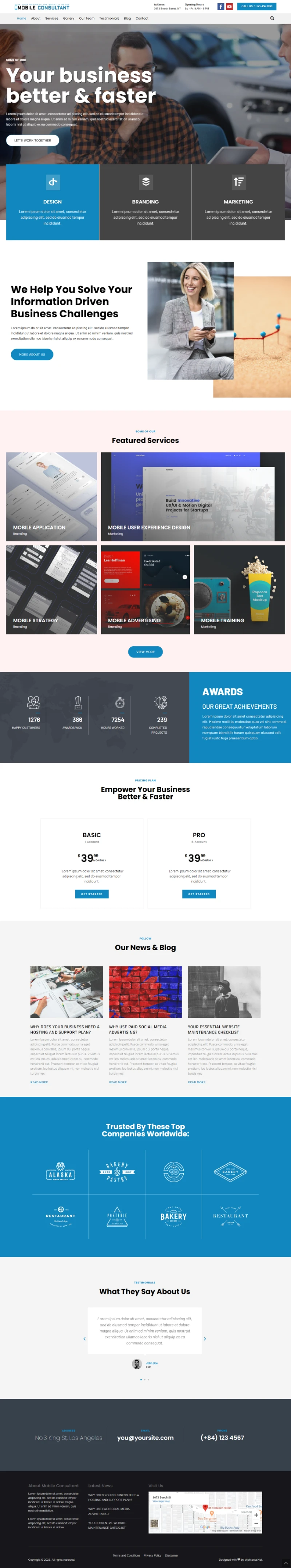 Mobile Consultant WordPress Template Home Page