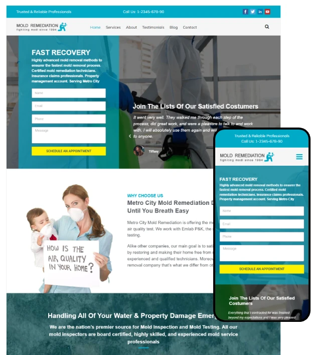 Mold Remediation Kajabi Website Template